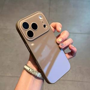 Coque pour iPhone 17 Pro Max, film de protection en verre liquide rose, coque de téléphone anti-chute intégrale - Product Image 4