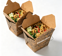 Biologisch Abbaubare Kompostierbare Karton-Box für Takeaway-Fastfood mit Griff, Glänzende/Matte Laminierung, Faltbare Verpackung für Sushi und Kartoffelchips
