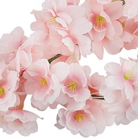 Guirlande florale artificielle en soie de fleurs de cerisier pour plafond, arrangements floraux pour décoration de mariage