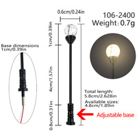 Lampe de cour miniature LED à l'échelle 1:160 N pour maquette de train, table de sable architecturale, accessoire de micro-paysage DIY
