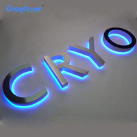 Letrero Luminoso 3D LED OEM con Retroiluminación, Letrero con Logotipo, Letrero Acrílico para Tienda, Letrero Metálico Electrónico para Negocios