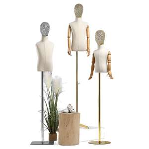 Cabeza hueca <span class=keywords><strong>de</strong></span> metal <span class=keywords><strong>para</strong></span> niños, maniquí blanco <span class=keywords><strong>para</strong></span> niños, maniquí <span class=keywords><strong>de</strong></span> medio cuerpo, <span class=keywords><strong>ropa</strong></span> infantil, 2/4/6/8 años - Product Image 1