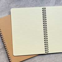 Cahier personnalisé à couverture rigide en vrac, format A6 A5 A4 A3, papier Kraft, spirale