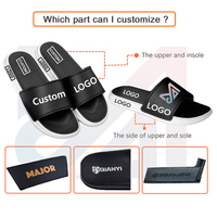 Sandales et claquettes de plage de luxe OEM de marque de créateur en EVA, personnalisables avec logo imprimé en 3D, souples, pour femmes et hommes
