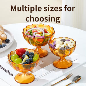 PC Plástico Postre Helado Durable Resistente a altas temperaturas Grado alimenticio Taza reutilizable - Product Image 4