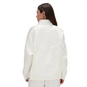 Chaqueta Deportiva Casual para Mujer, Minimalista, de Color Sólido, con Cierre, de Cuero PU, de Secado Rápido, con Forro de Seda y Hombros Caídos - Product Image 2