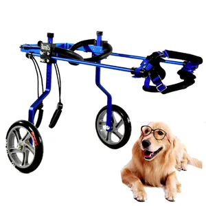 מוצרי חיות מחמד אביזרים 2024 עגלת כלבים מתכווננת 2 4 גלגלים כיסא לחיות מחמד ניידות כלב כיסא גלגלים עבור חיות מחמד נכים הליכון