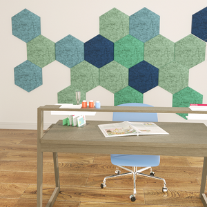 Panel de decoración de pared acústico de poliéster de espuma 3D Hexagonal de sonido de alta densidad para Studio Home - Product Image 3