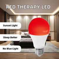 Ampoule LED SMD anti-lumière bleue, thérapie par lumière rouge, corps de lampe en plastique, culot E27/E26/B22, AC 85-265V, IRC 80, dimmable