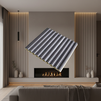 Panel Dinding Eksterior Motif Bunga Klasik Modern dari Arang Bambu Tahan Api, Tahan Air, Kedap Suara, Anti Gores untuk Gym