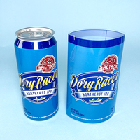 Film thermorétractable en PVC personnalisé, imperméable et anti-rayures, pour étiquettes de boissons sur emballages de bière, prix de gros