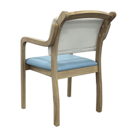 Chaises modernes de salle à manger en cuir PVC pour la cuisine Cadre en acier durable Grain de bois massif Chambre à coucher Salon Meubles d'hôtel