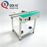 Convoyeur à rail unique de 1100 mm pour PCB, convoyeur de liaison SMT, vitesse réglable, plan de travail antistatique pour ligne d'assemblage SMT électronique