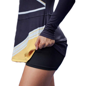 Ensemble d'échauffement pour cheerleading, uniforme d'entraînement pour cheerleading, vêtements de sport, débardeurs et shorts bleu marine, ensembles complets, robe de cheerleading personnalisée - Product Image 5