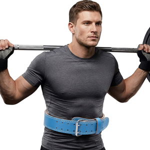 Unisex Heavy Duty Power Lifting Leather <b>Belt</b> Buckle Closure Adjustable Heavy Training Body Building Fitness Gym <b>Exercise</b> - Product Image 1