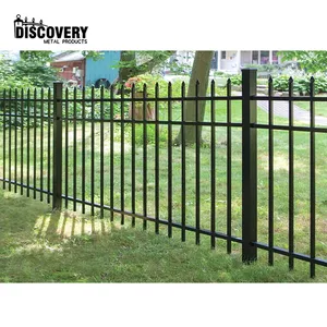 Yüksek kaliteli tasarımlar alüminyum arka bahçe için kazık çit Metal alüminyum ferforje tam kaynak çit