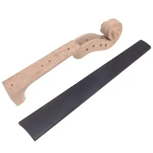 Manufacture 4/4 Violin Neck With Fingerboard Maple Stringed Instrument Accessories 2pcs/set