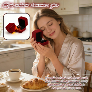Customized High End Modern Circular Velvet Jewelry Packaging <b>Box</b> for <b>Rings</b> Necklaces Pendants Bracelets - Product Image 5