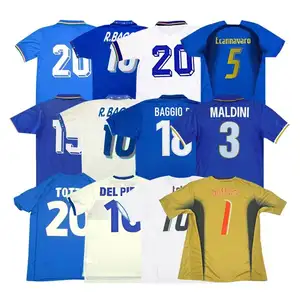 Custom Jersey Thai 1982-2021 Italia klasik baju Vintage sepak bola Jersey sepak bola Retro
