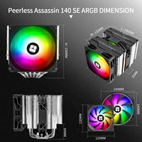 Thermalright New Style Peerless Assassin 140 SE ARGB Gaming Pc Air Cooler Low Noise Cpu Cooling Fan for LGA1700 1200 AM5 AM4