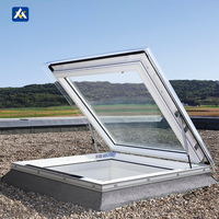 Puits de lumière automatique à ouverture verticale en alliage d'aluminium insonorisé et à lumière naturelle pour usage extérieur