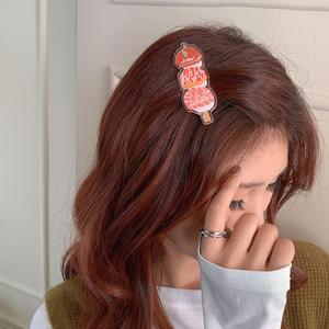YiYi 2022 yeni tasarım genç saç kesme makinesi sapları aksesuarları gıda karikatür saç tutucu kızlar - Product Image 3