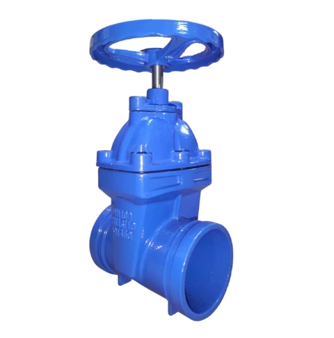 Electric Ductile Iron Groove Gate Valve with Manual Rising Stem Angle Ball Structure Gas Media Control for Water Oil Fire Pipes