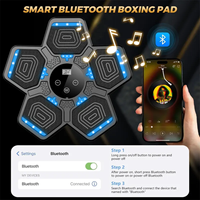 Machine d'entraînement de boxe murale intelligente avec musique Bluetooth et lumière RGB, gants MMA pour enfants et adultes