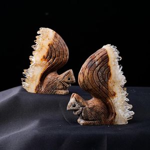 Cristal de Cuarzo Blanco Tallado en Forma de Ardilla, de Alta Calidad, para Decoración, Venta al Por Mayor - Product Image 3