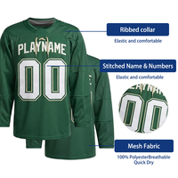 Venta al por Mayor de Camisetas de Hockey sobre Hielo Premium, 100% Poliéster, Ecológicas, Cosidas, Transpirables y Cómodas, Uniformes de Equipo para Hombre, Entrenamiento