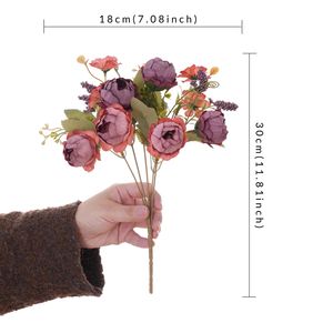 Hot Sale Decor Seiden blume Hochzeits strauß Künstliche Pfingstrosen - Product Image 6