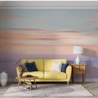Kain Dinding TV Warna Hangat Xuan Velvet, Mural Relief Besar Tanpa Sambungan, Nyaman