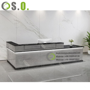 Vitrines modernes Meubles pour les cheveux Comptoir de salon Armoire Beaty Coiffure Boutique Design - Product Image 2