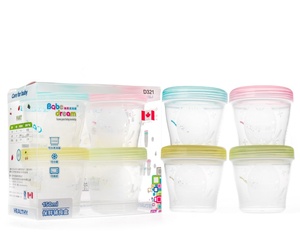 Bpa-Miễn Phí Hướng Dẫn Sử Dụng 0-12 Tháng Bé Thực Phẩm Lưu Trữ Cup & Snack Container Cho Sữa Bột 150Ml Cấp Thực Phẩm PP In - Product Image 6