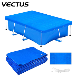 Bâche <span class=keywords><strong>de</strong></span> piscine rectangulaire en PE tissé imperméable et robuste 14 x 7 pieds pour piscine hors sol <span class=keywords><strong>de</strong></span> <span class=keywords><strong>jardin</strong></span> - Product Image 1