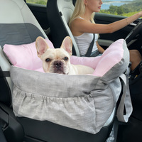 Coussin de voiture pour chien en gros, imperméable et pliable, avec sangles de sécurité, lit de transport Oxford pour petits chiens, personnalisable OEM