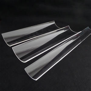 صفيحة نصف أسطوانية شفافة مقاومة لدرجات الحرارة العالية ، صفيحة كوارتز نصف دائرية من الزجاج - Product Image 5