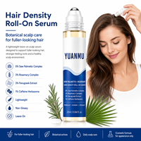Sérum Roll-on Bio à Marque Blanche pour la Densité Capillaire au Palmier Nain et au Romarin, Redensyl, Anagain, Caféine, Soin du Cuir Chevelu, Repousse des Cheveux