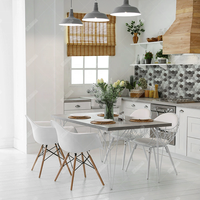 Carrelage en vinyle hexagonal amovible de grande taille 4mm, autocollant, épais, mosaïque pour mur de marbre, pour cuisine, salle de bain, hôtel, café