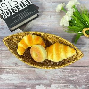 Corbeille à fruits secs en plastique tressé écologique faite à la main, en forme de bateau, panier à collations, panier à <span class=keywords><strong>fleurs</strong></span> pour salon - Product Image 5