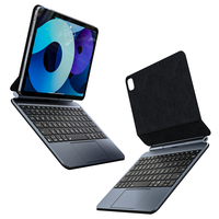Casing Keyboard Cantilever Terapung untuk iPad Pro 11 2024 M5 M4 Trackpad Presisi Multi Warna Lampu Latar 7 Warna Bisnis MK038-24