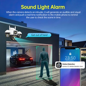 מצלמת אבטחה חיצונית Nighthawk Vision 9MP עם שלוש עדשות, 5G Wifi, ראיית לילה בצבע מלא, זיהוי תנועה מבוסס בינה מלאכותית, מערכת מצלמות CCTV - Product Image 6