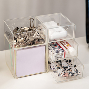 Chất lượng cao trong suốt nhiều lớp hộp lưu trữ bền PS nhựa đa chức năng liên hệ với ống kính và đồ trang sức ngăn kéo lưu trữ - Product Image 4