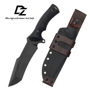 Cuchillo de Caza y Camping Personalizable OEM de Grado Profesional para Exteriores, Hoja Recta, Borde Dentado Reforzado, Acero Inoxidable, Mango G10 - Product Image 1