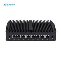 Mini PC QOTOM Q30600GER-S13 Intel Core I3 I5 I7, 8 LAN, Sin Ventilador, Almacenamiento SSD, RAM DDR4, Win 10, Linux, Uso Empresarial, Red