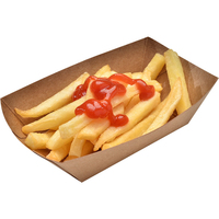 Boîtes à lunch jetables en papier kraft Omet avec lamination mate personnalisée, type Click to Go, pour enfants, vente en gros
