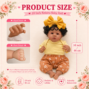 BAkwbwBY Poupée Bébé Reborn de 46 cm à Corps Souple, Style Réaliste, avec Tenue, <span class=keywords><strong>Biberon</strong></span>, Sucette, Carte de <span class=keywords><strong>Naissance</strong></span>, Cadeau Personnalisé - Product Image 5