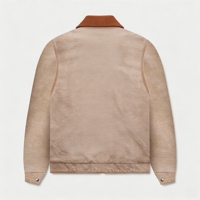 Veste de travail oversize en toile de coton vintage avec fermeture éclair, imprimée en sérigraphie, style streetwear personnalisé, pour homme