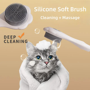 Sustainable Soft Touch Massage Pet <b>Bath</b> Brush for <b>Dog</b> Grooming & Hair Removal Eco-Friendly Combs & Cleaning Products - Product Image 5