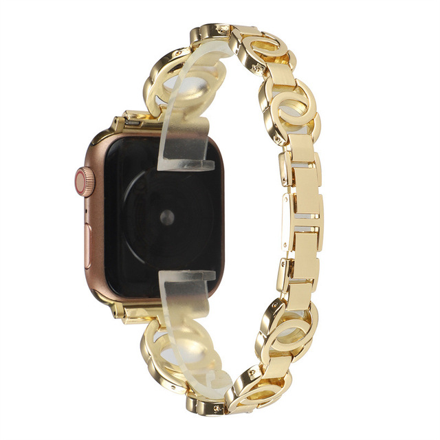 Chain Women Lady Metal Band for Apple Watch Band SE Series 11 10 9 8 7 6 5 4 40mm 45mm 40mm 44mm Adjustable Watch Bracelet Strap
